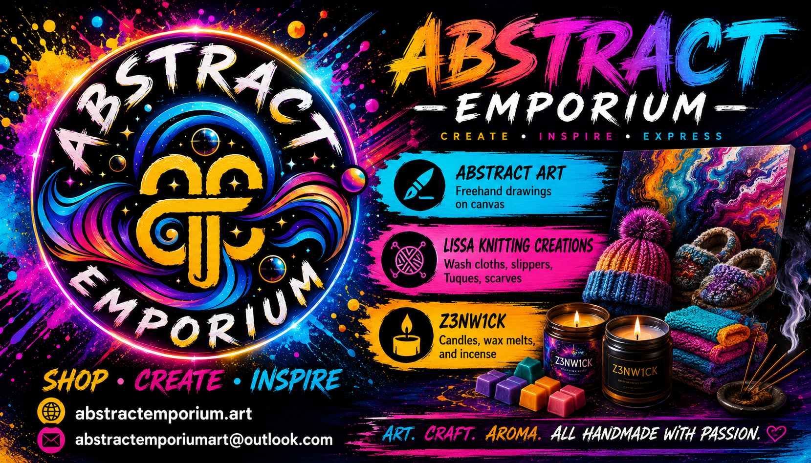 Abstract Emporium business card