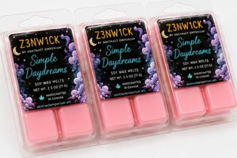 Simple Daydreams wax melts 6-cube grid