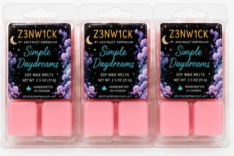 Simple Daydreams wax melts single clamshell